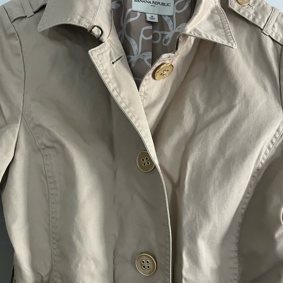Banana Republic Trench Coat with Gold Buttons - Picture 2 of 3
